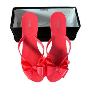 Melissa sandals size 10 harmonic bow neon orange